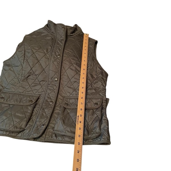 Eddie Bauer Womens Quilted 
Lined Vest Full Zip Olive Green Size Medium - Picture 7 of 14
